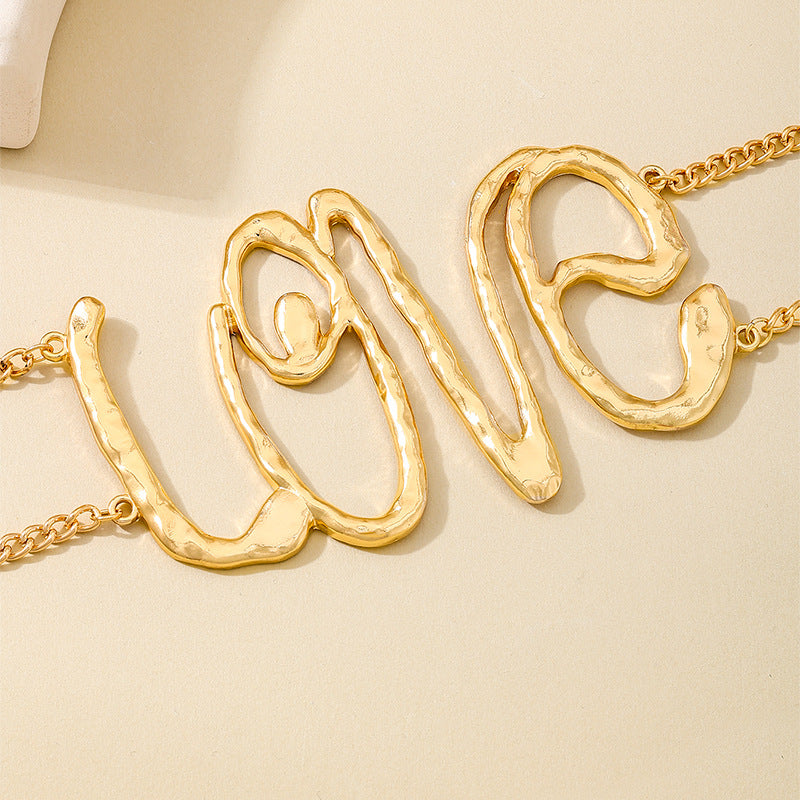 Planderful Vienna Verve Necklace – Bold Heavy Metal Love Letter Design