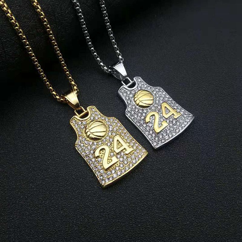 Steel Necklace – Statement Basketball Jersey Pendant