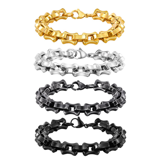Planderful Stainless Locomotive Chain Bracelet For Men