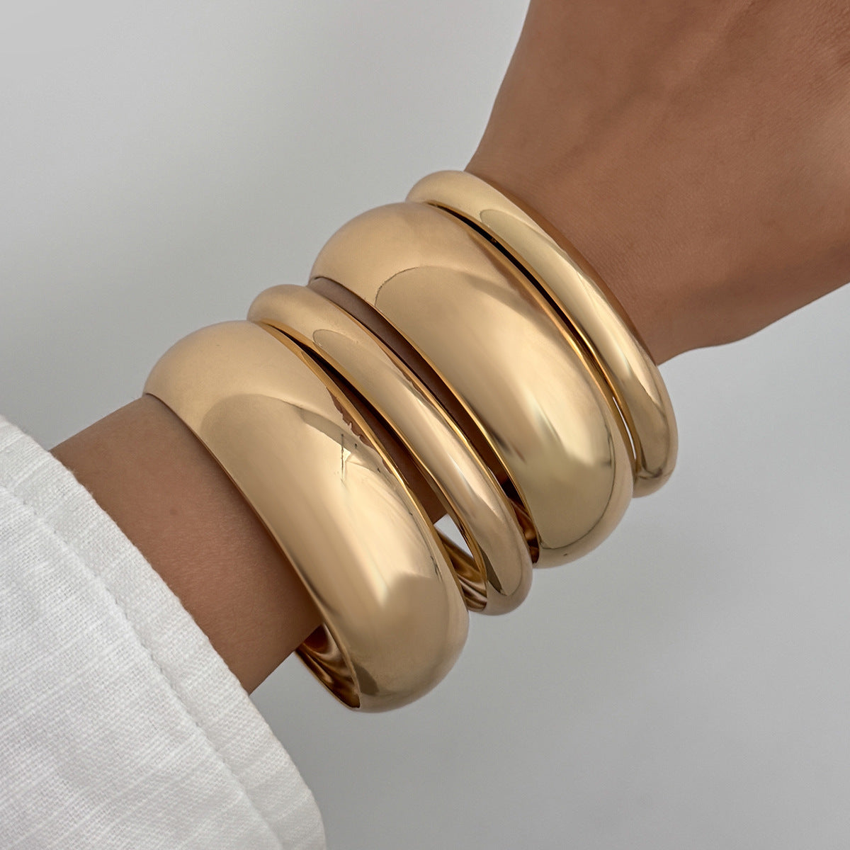 Bracelet Bracelet Retro Glossy Bracelet Set Exaggerated Snake Skin Threaded