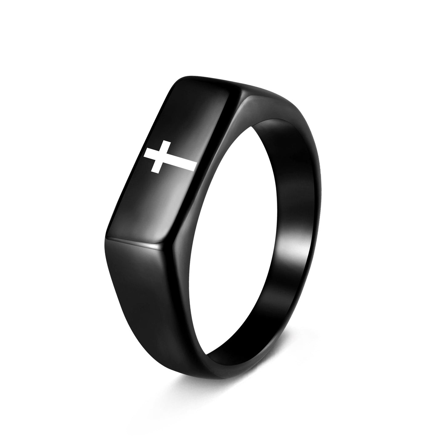 Stainless Steel Punk Stamp Ring By Planderful Everyday Genie For Unisex Hip Hop Style And Customizable Design