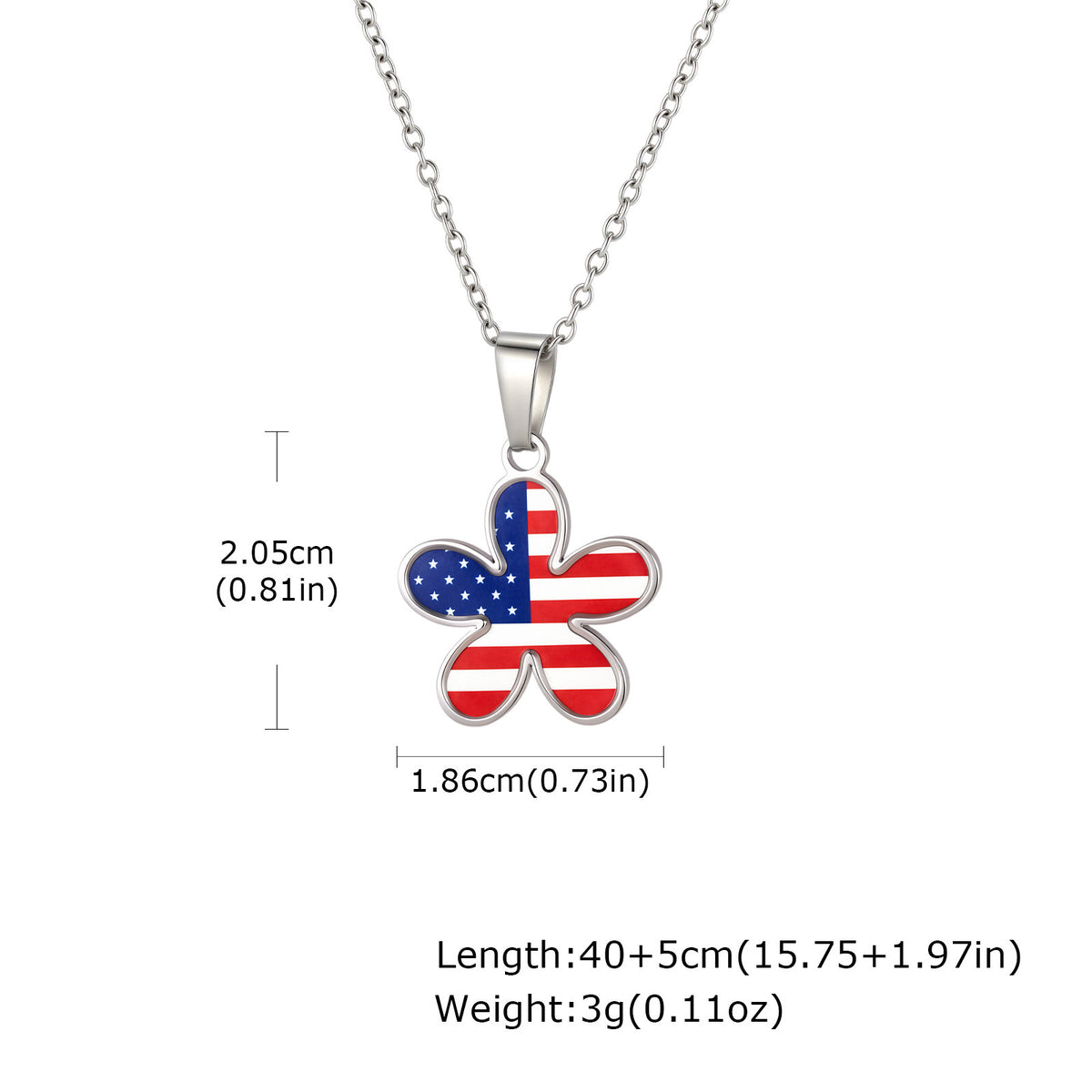 Men And Women Flag Stainless Steel Necklace