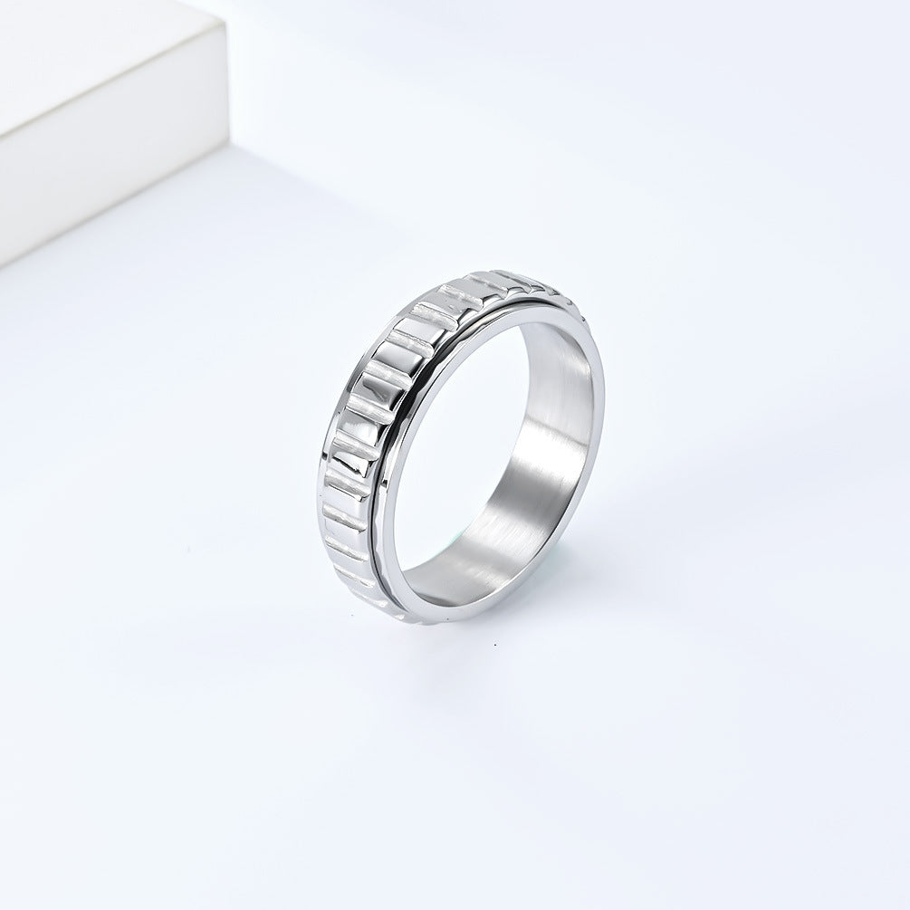 Rotatable Stainless Steel Ring By Planderful Collection Everyday Genie For Unisex Style And Protective Statement