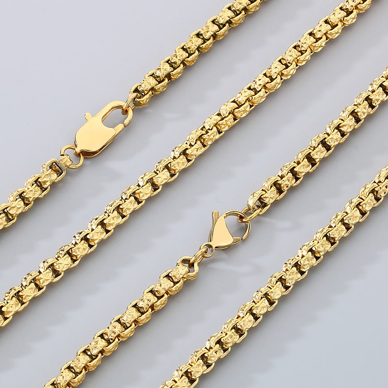 Hip Hop Stainless Steel Bracelet For Men Pearl Design