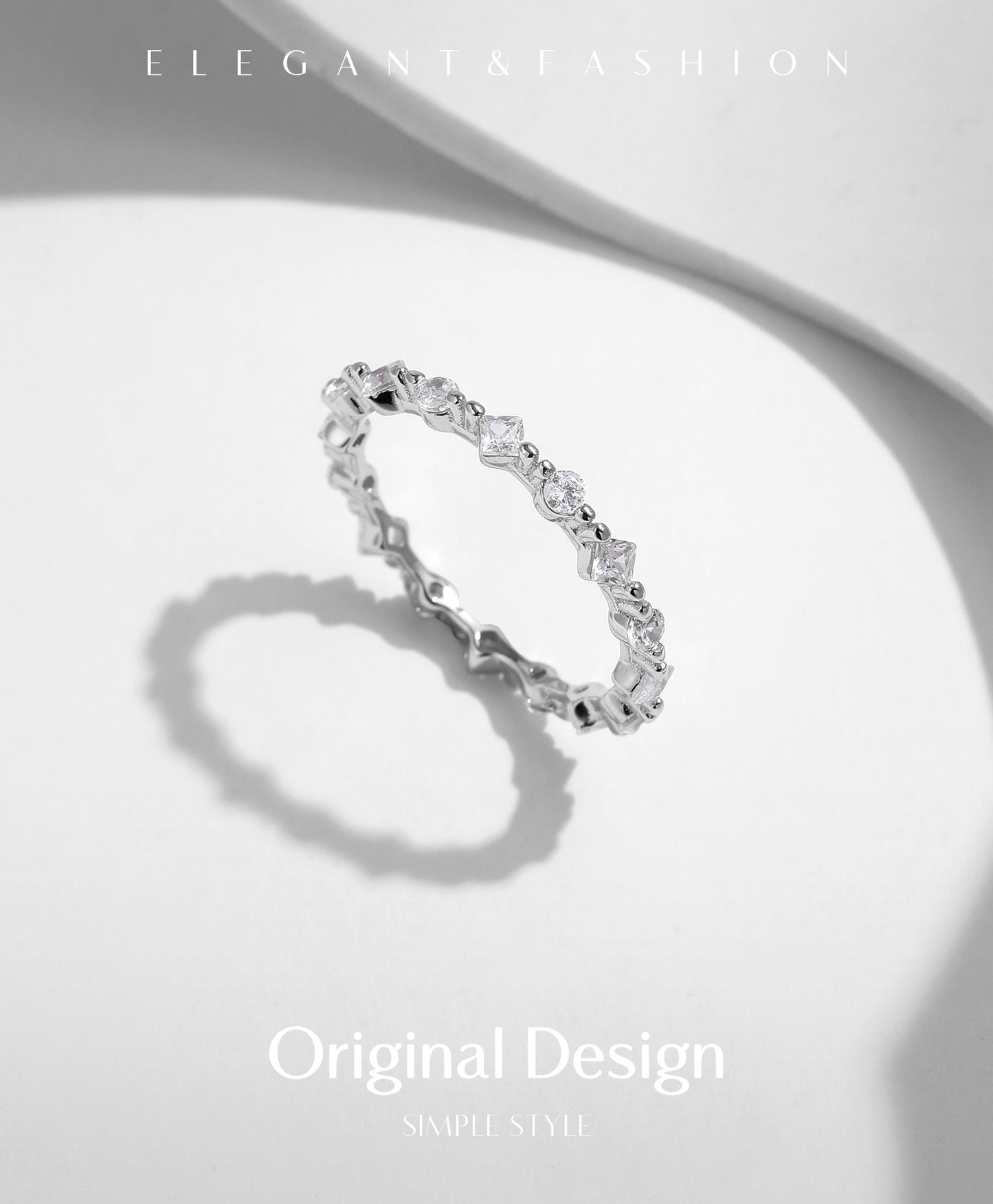 Planderful Everyday Genie Zircon Ring – Elegant Sterling Silver Design