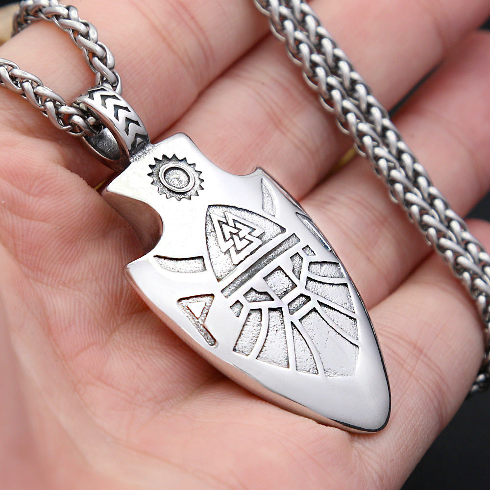 Celtic Viking Stainless Steel Men's Pendant Necklace