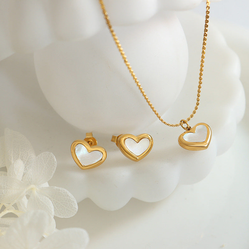 Sweetheart Shell Necklace Set - Romantic Couple Jewelry for Valentine's Day