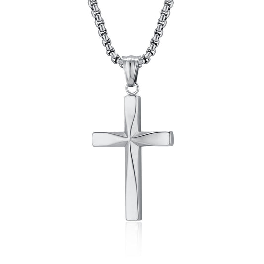 INS Gender-Free Titanium Steel Cross Necklace for All