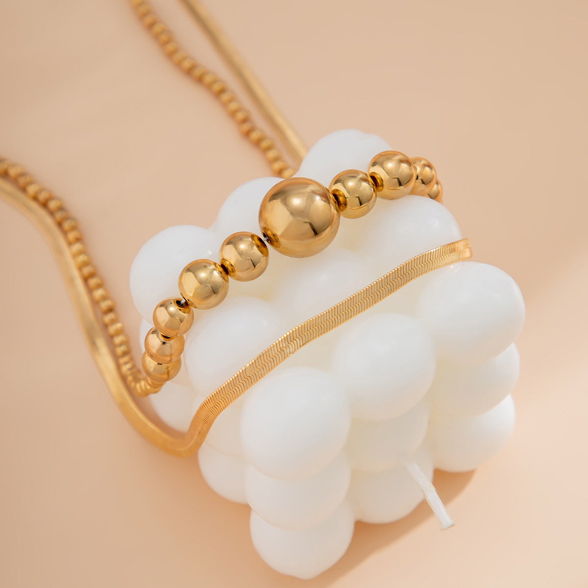 Planderful Snake Chain Necklace Vienna Verve Double Layer For Women Versatile Statement Jewelry