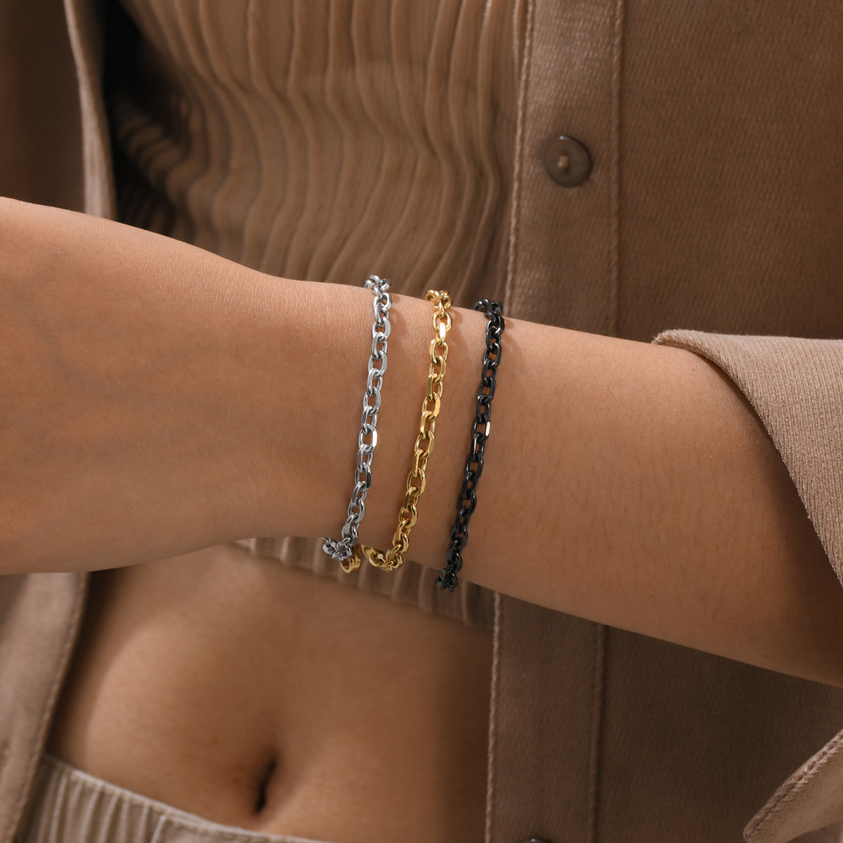 Minimalist Vintage Stainless Steel Bracelet for Women