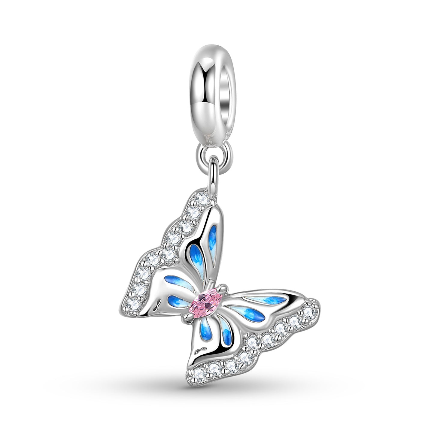 Planderful Everyday Genie Butterfly Pendant – Original Fresh and Fashionable Silver Bead String Jewelry