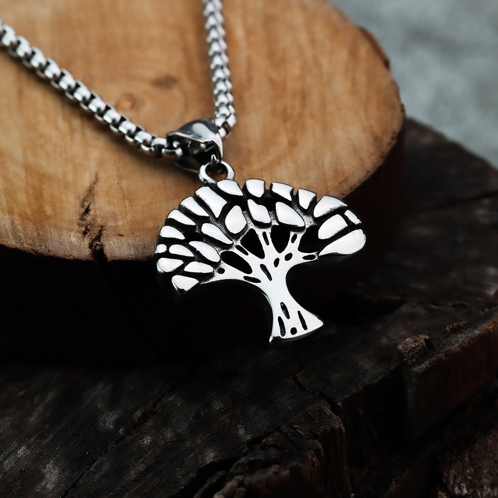 Retro Stainless Steel Pendant Necklace for Men and Women