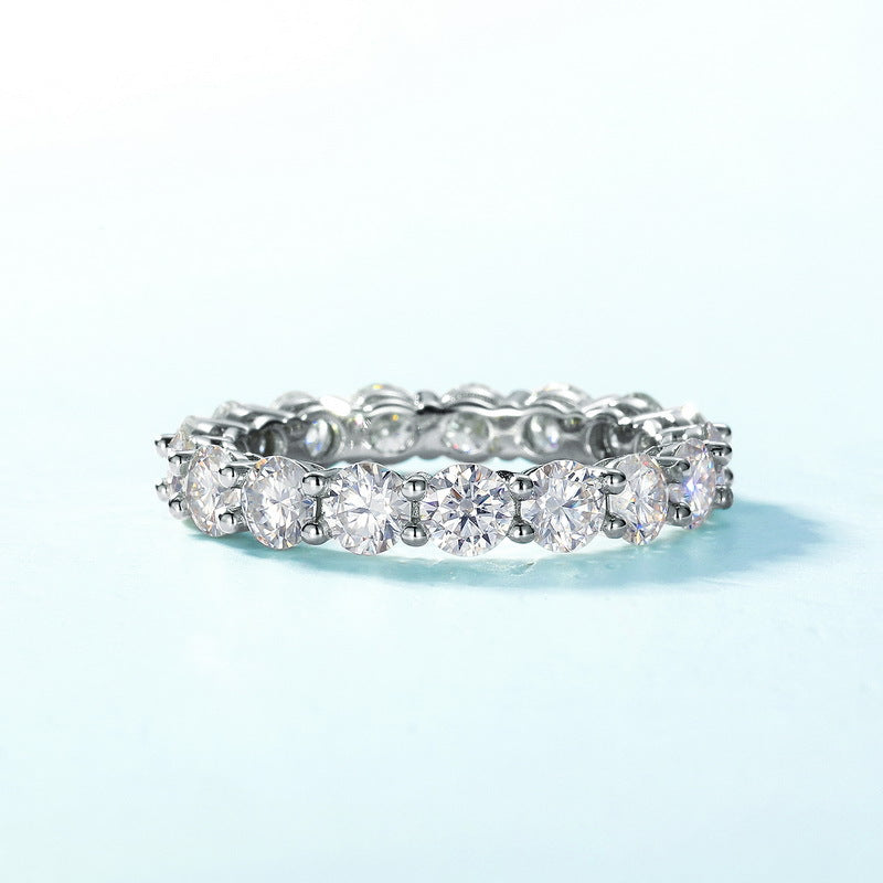 Planderful Classic Moissanite Sterling Silver Ring – 4 × 4 mm, 0.25 ct – Style 2