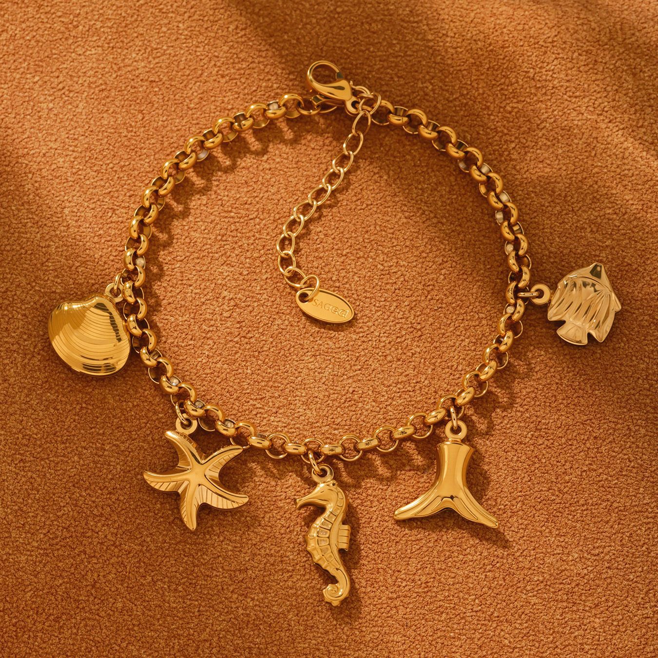Planderful Seahorse Bracelet 18K Gold Plated For Women