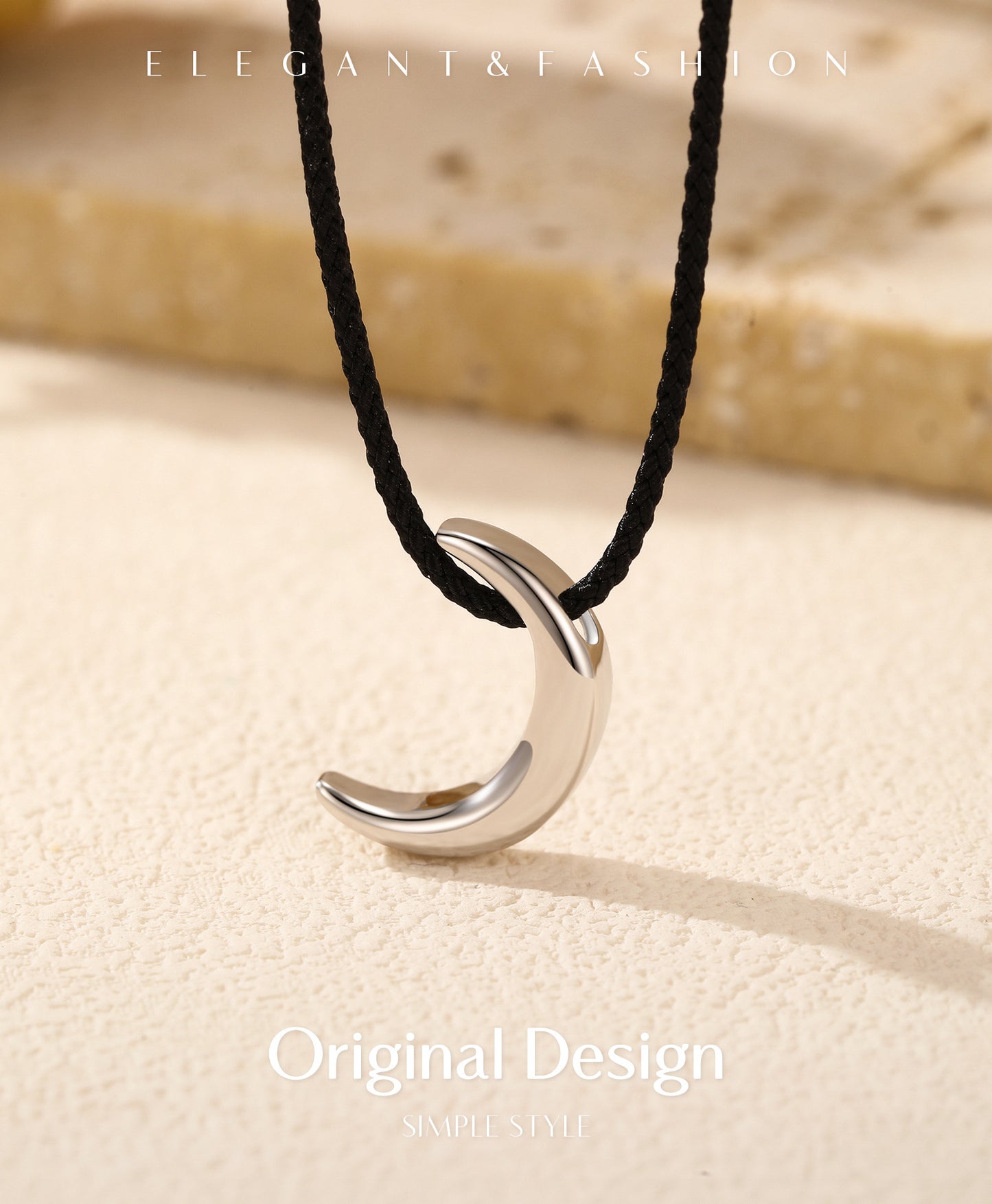 Planderful Everyday Genie Necklace – Versatile Adjustable Moon Pendant Collarbone Chain