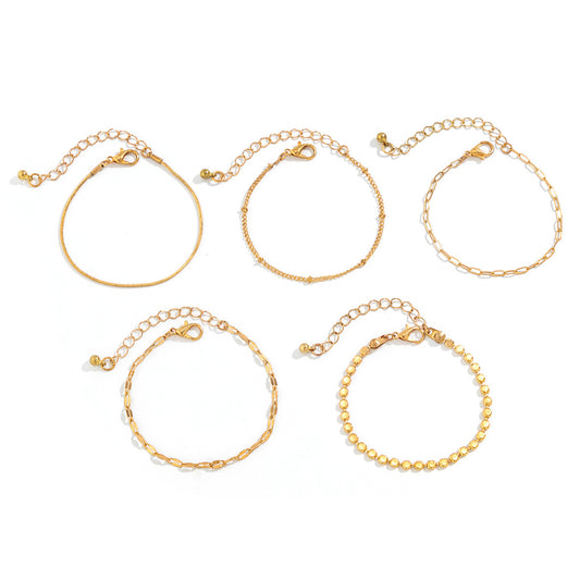 Stylish European and American Gold Bracelet for Women, Elegant and Slim, Delicate Foldable Cuban Chain, Unique Paper Clip Chain Bracelet.