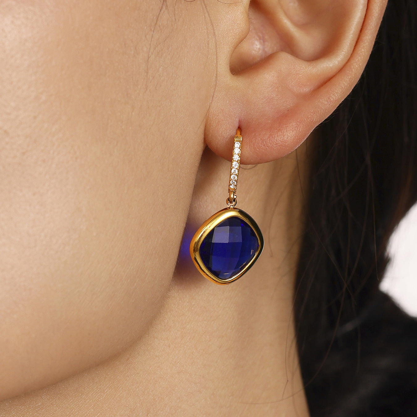 Planderful Everyday Genie Czech Glass Zircon Earrings Women