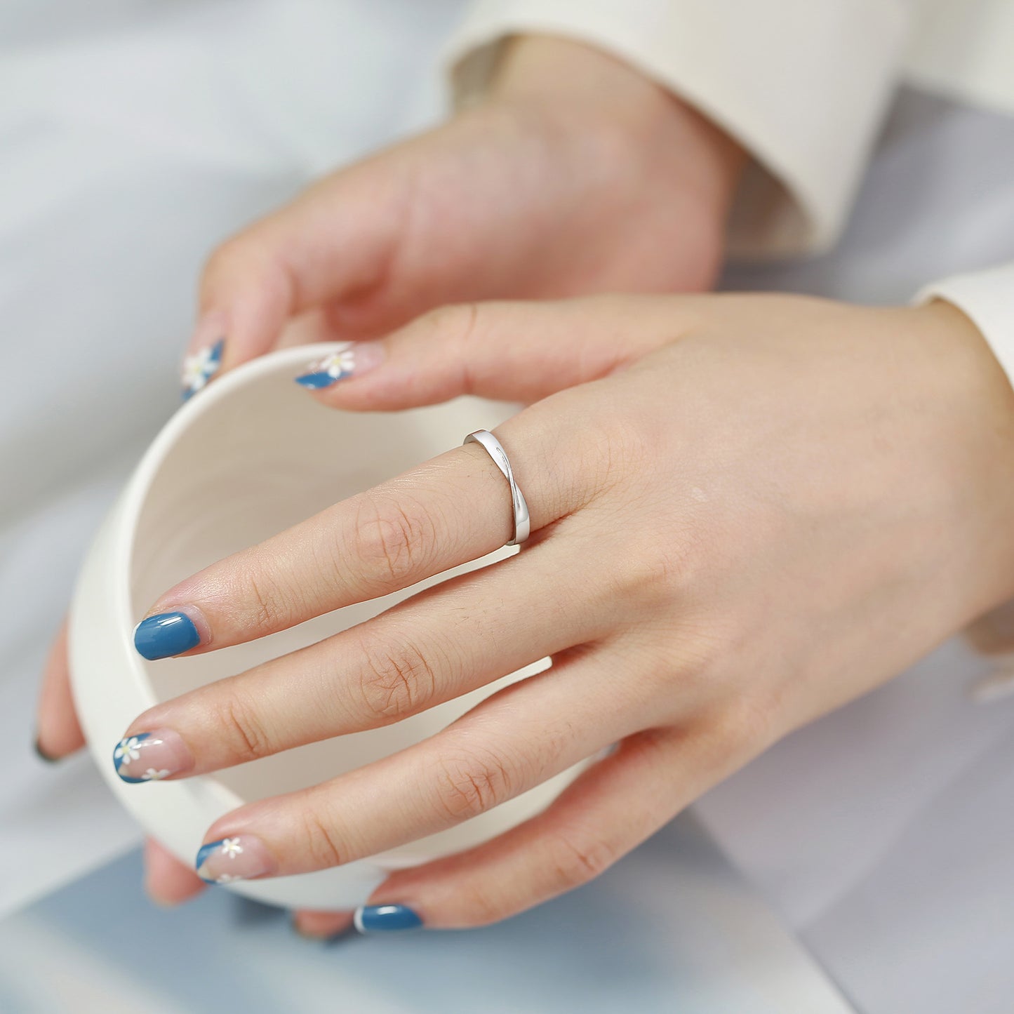Jewelry Plain Ring Stainless Steel Mobius Ring Gold Gift