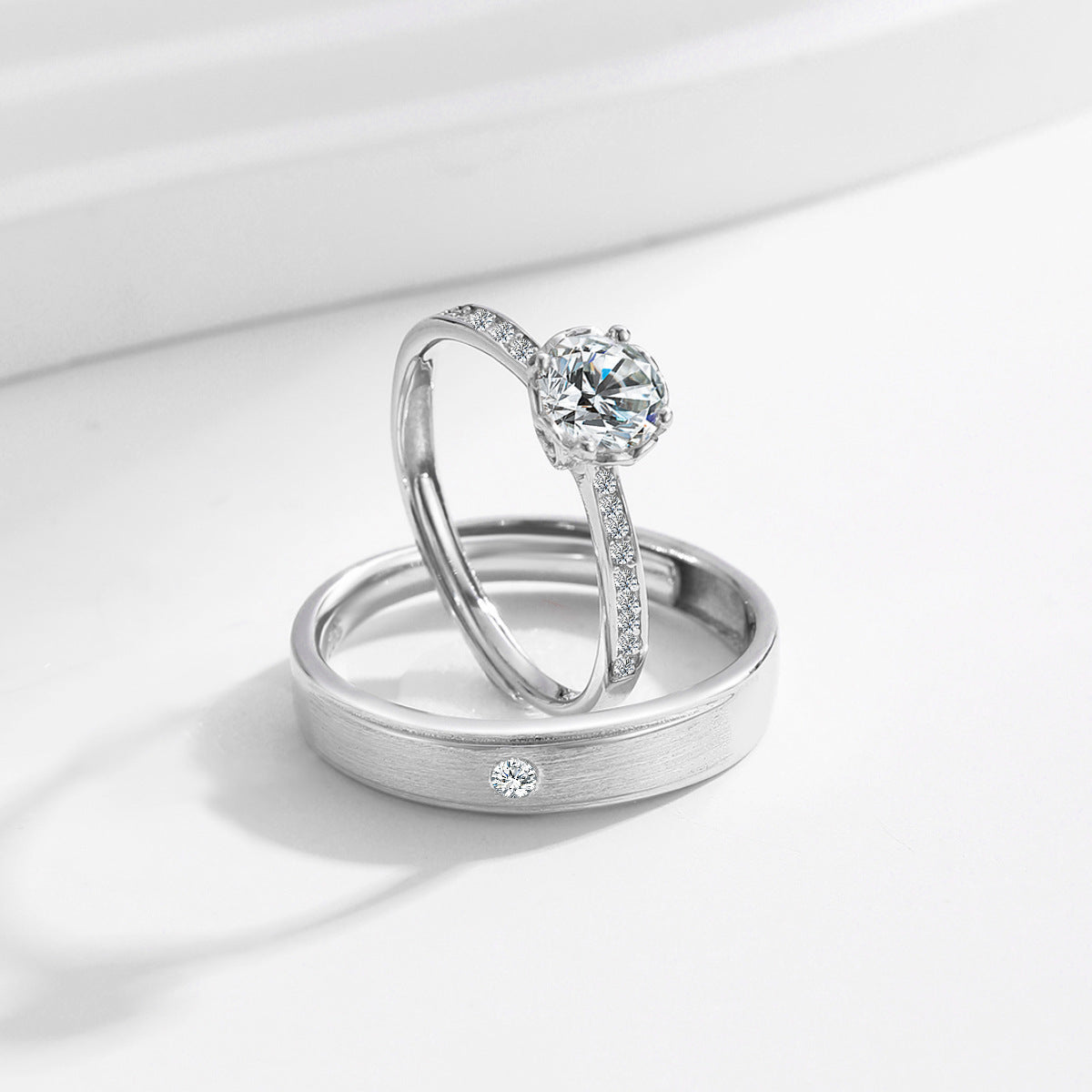 Planderful Everyday Genie – Elegant S925 Sterling Silver Couple Rings for Love