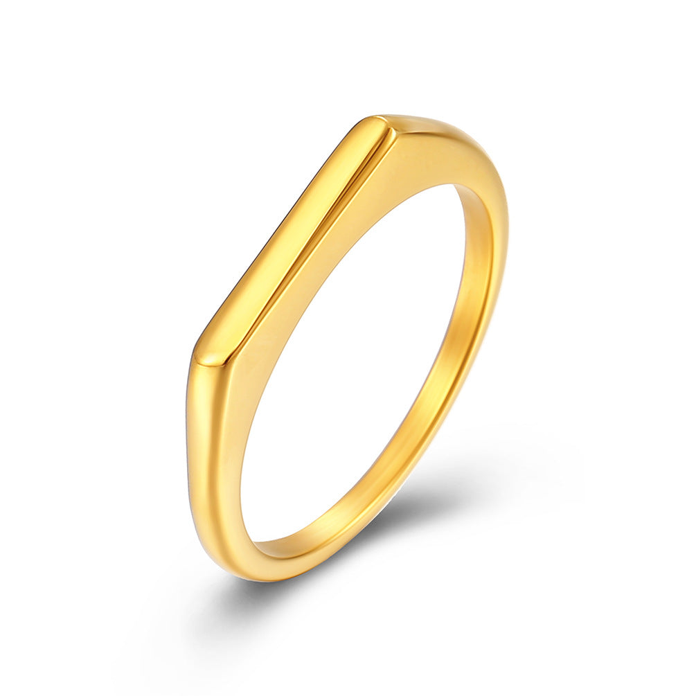 INS Cold Wind Titanium Steel Women's Tail Ring for Elegant Commuting