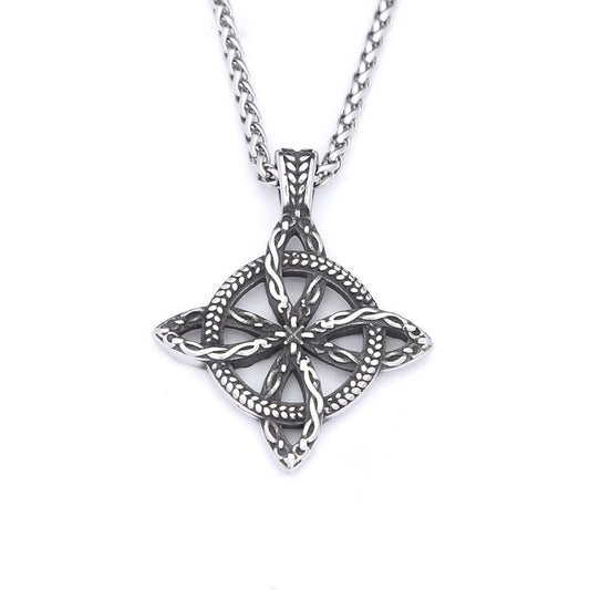 Trendy Men's Titanium Steel Celtic Eternal Knot Pendant