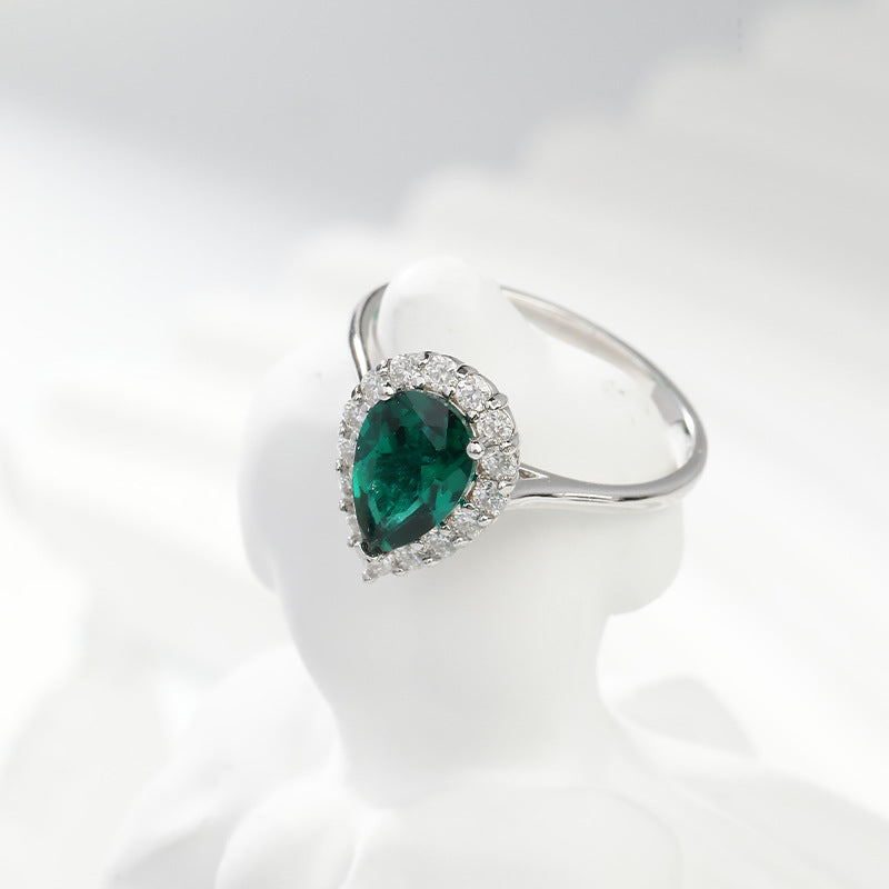 Cross-Border Foreign Trade 1.5 Carat Lab Grown Emerald Ring