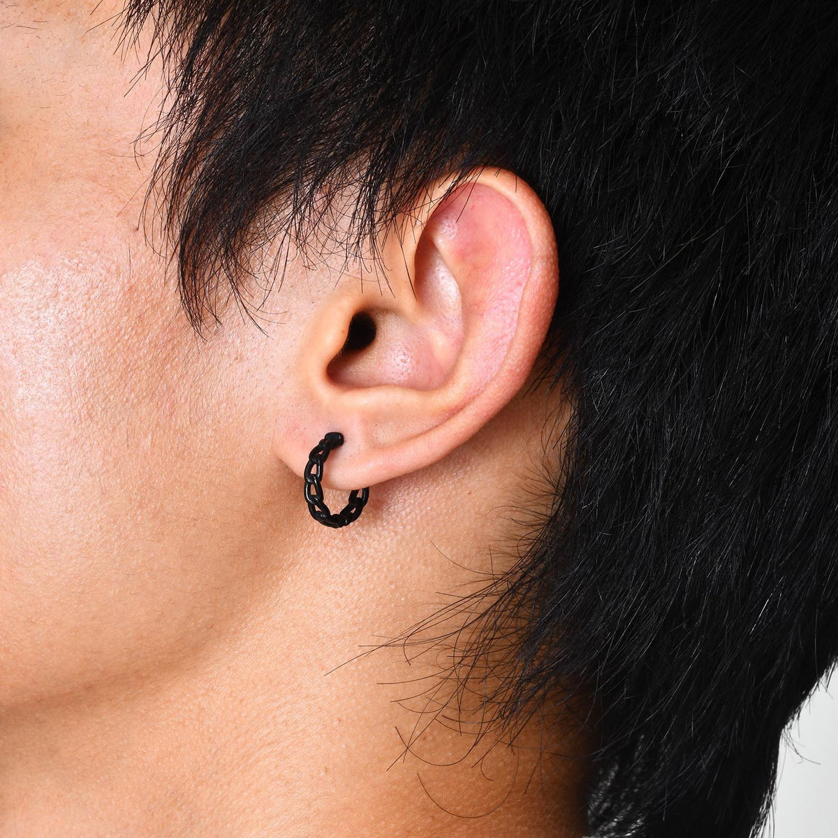Stainless Steel Black Earrings