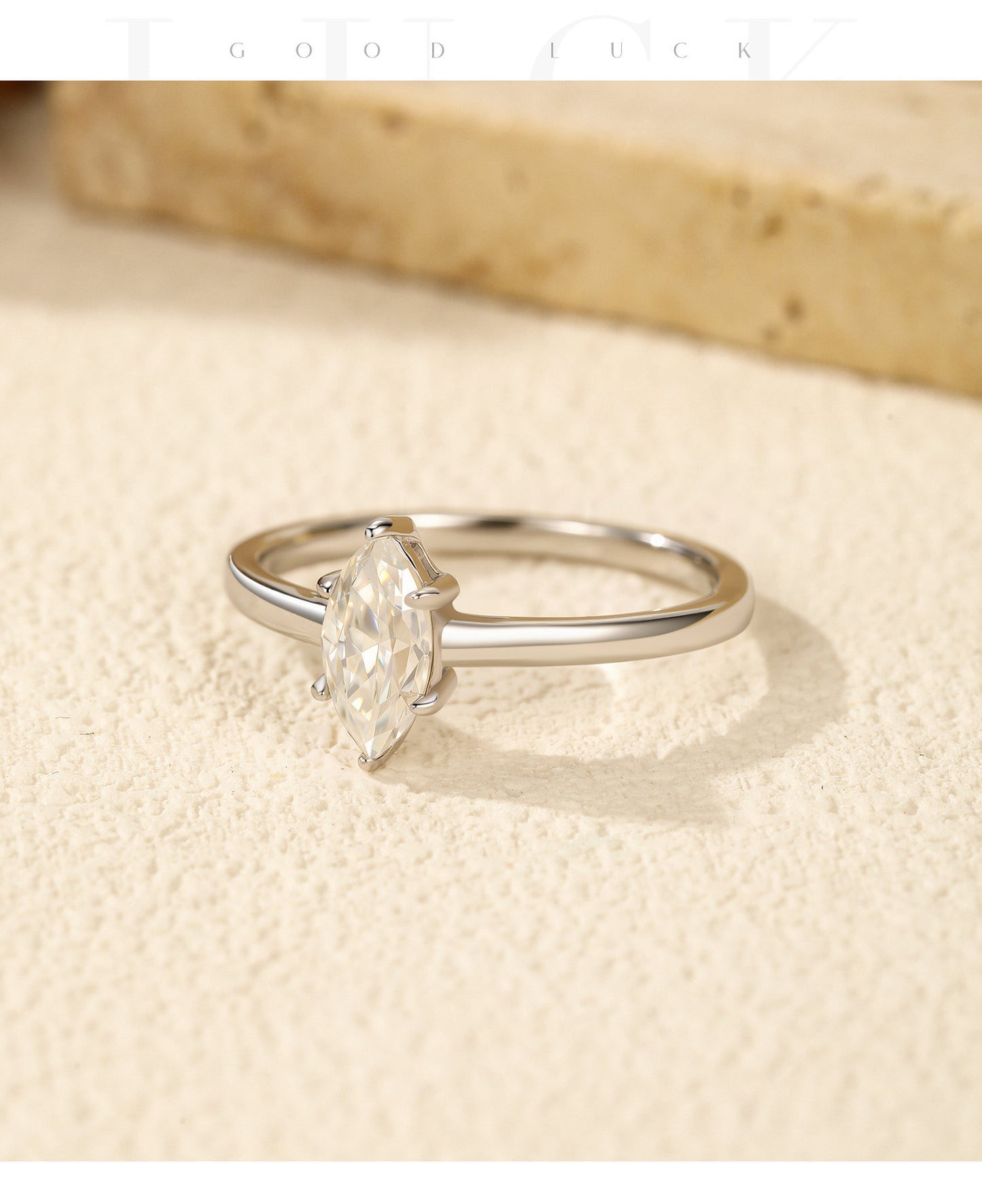 Planderful Moissanite Sparkling Ring – Exquisite Noble Design in Sterling Silver