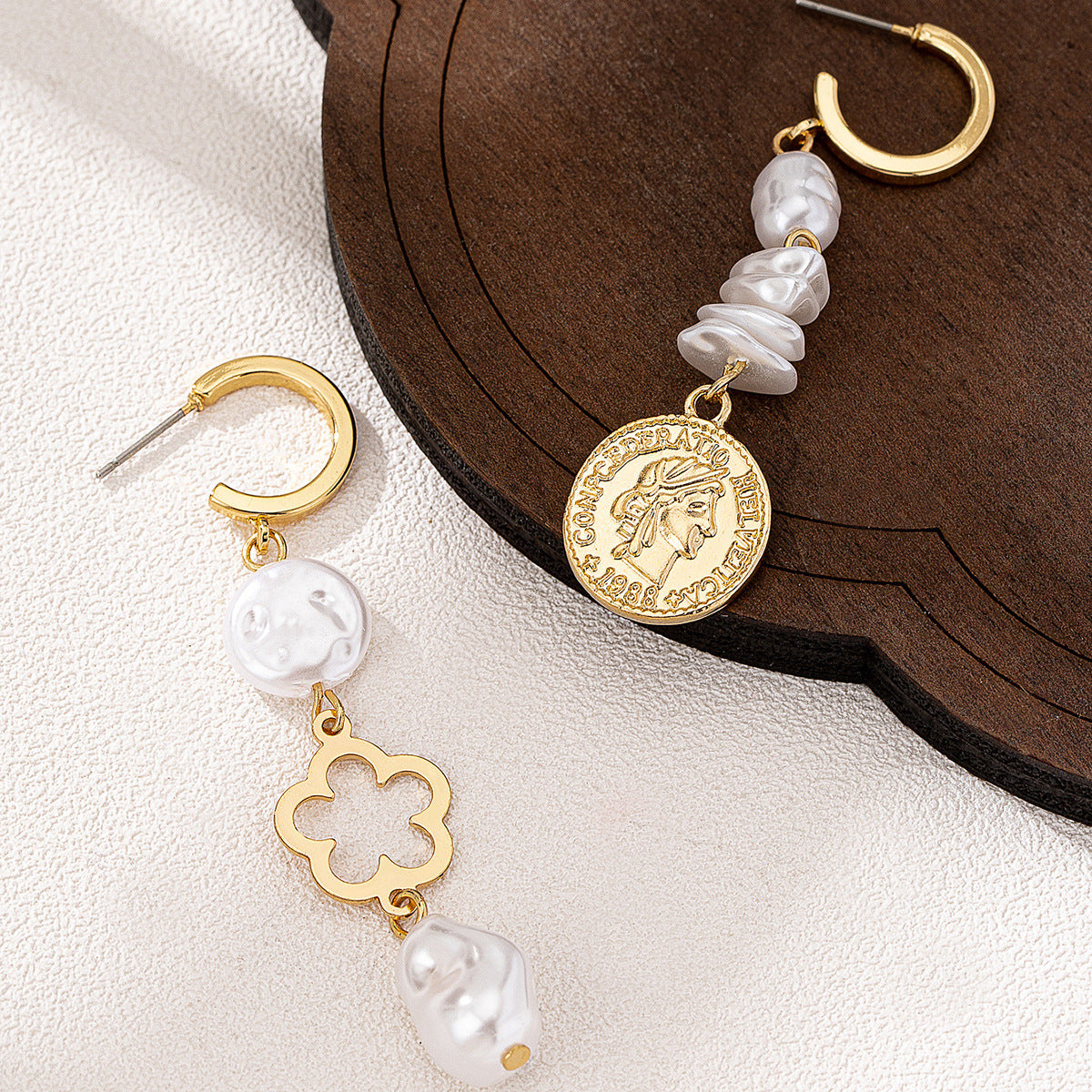 Planderful Vienna Verve Earrings – Stylish Irregular Pearl Design