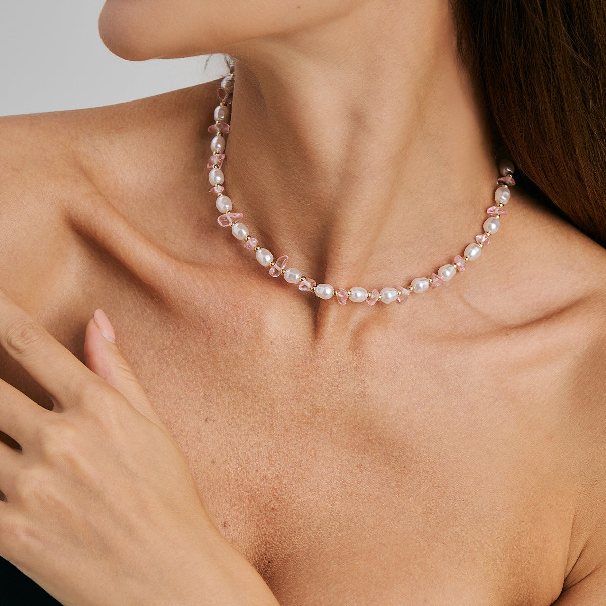 Coastal Beaded Pearl-Style Necklace
