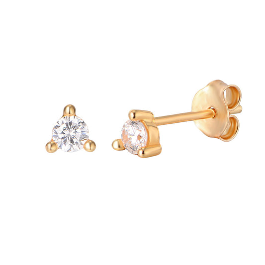 Planderful Sterling Silver Zircon Earrings For Women Everyday Wear Elegant Light Luxury Jewelry
