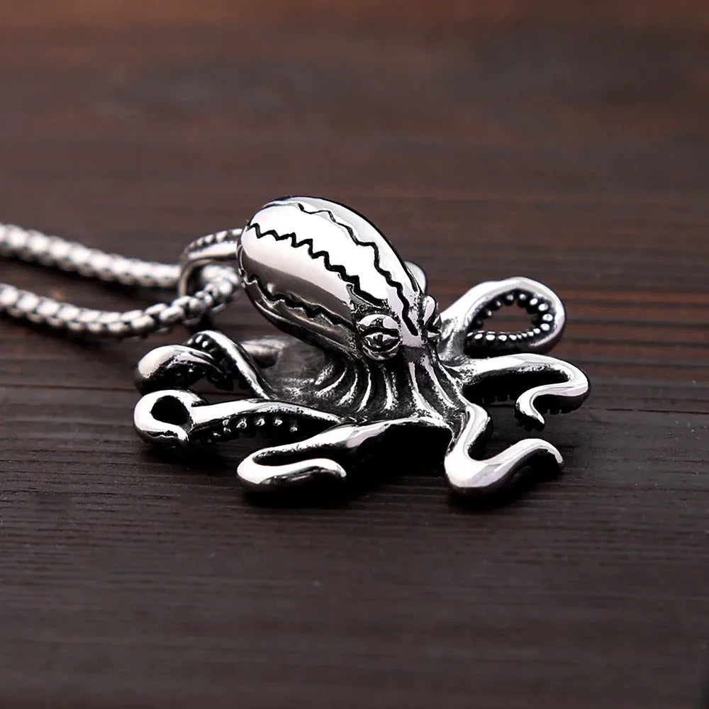 Vintage Octopus Stainless Steel Men's Ring