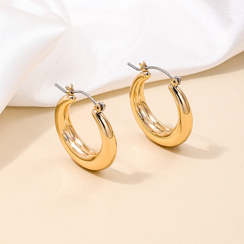 Chic Circular Earrings with Urban Vibe, Stylish Women's Accessory