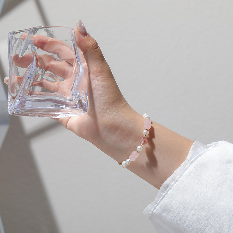 Crystal Pearl Sterling Silver Luxury Bracelet by Planderful: Fortune's Favor