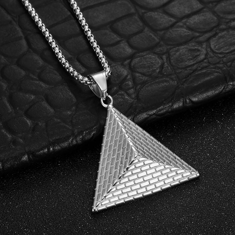 Planderful Everyday Genie Gold Plated Hip Hop Jewelry Necklace With Egyptian Pyramid Pendant For Hip Hop Fans