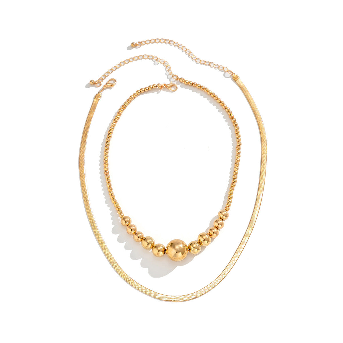 Planderful Snake Chain Necklace Vienna Verve Double Layer For Women Versatile Statement Jewelry