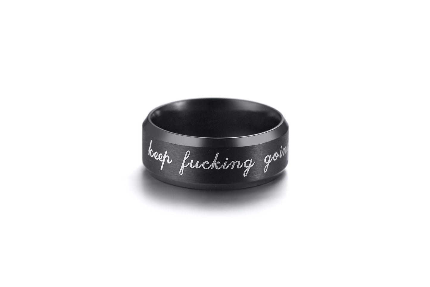 Keep Fucking Going Amazon Jewelry Ring Men's Stainless Steel Ring