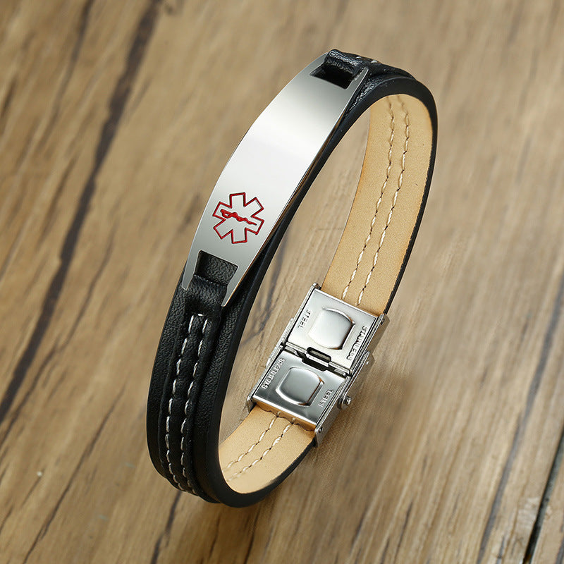 Foreign Trade Accessories Stainless Steel Curved Bracelet Men