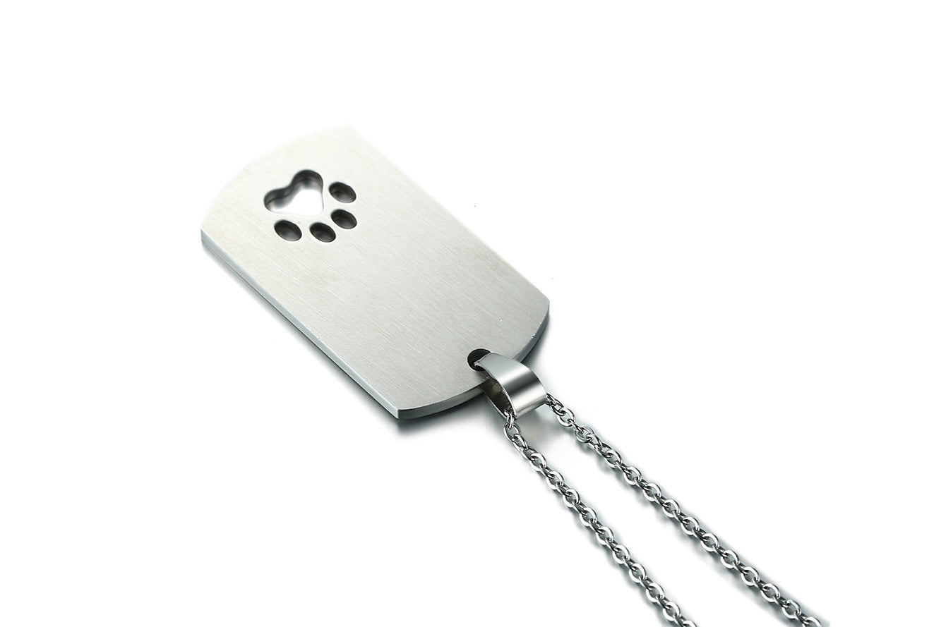 Simple Smooth Tag Wholesale Stainless Steel Dog Tag Pendant