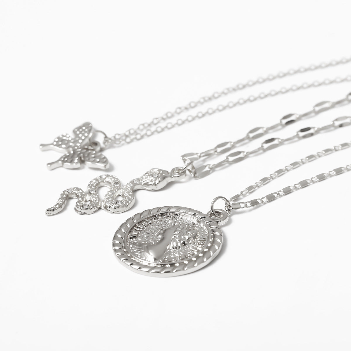 Planderful Vienna Verve Personalized Butterfly Layered Necklace For Women Elegant Statement Gift