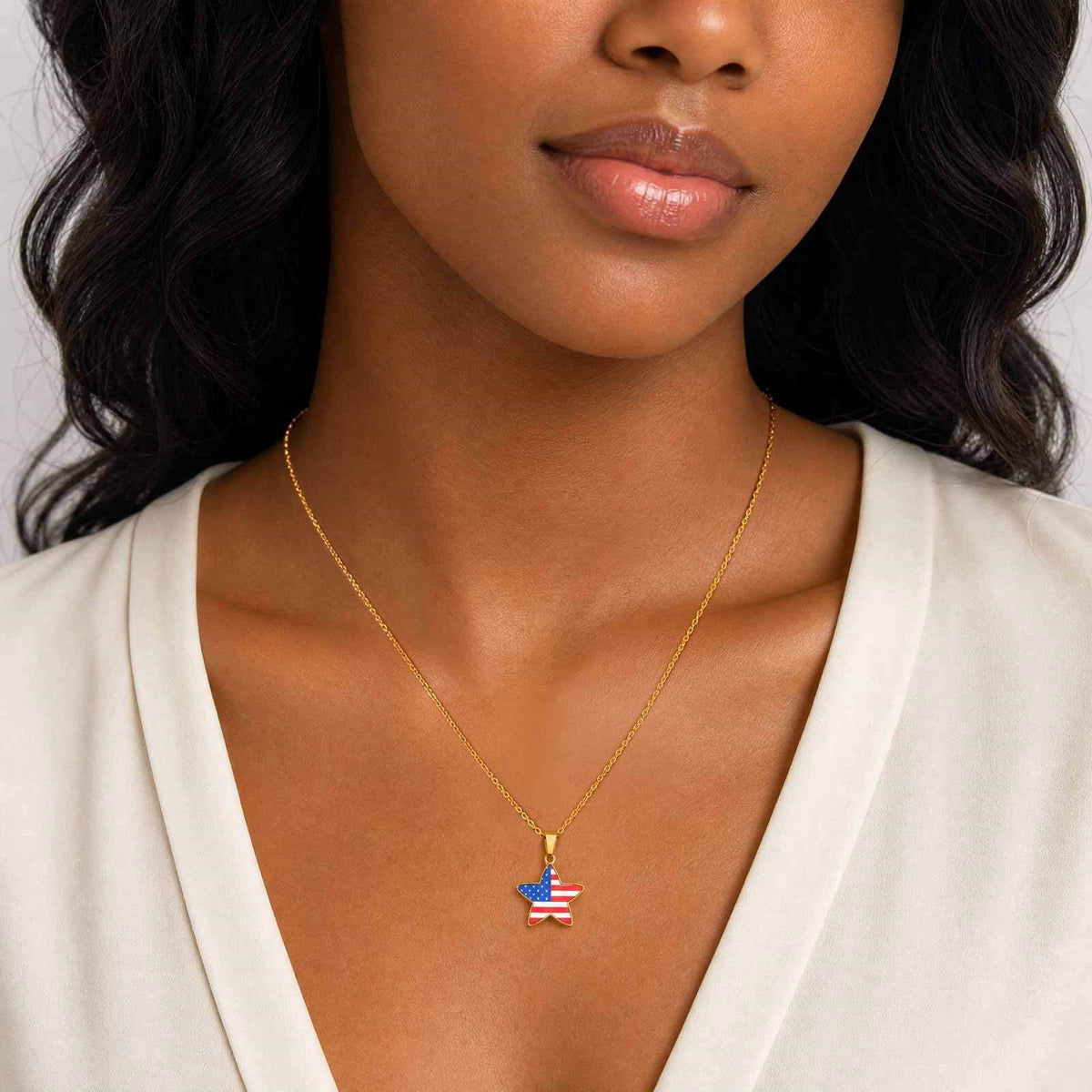 Men And Women Flag Stainless Steel Necklace