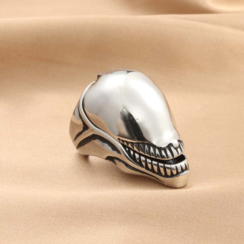European And American Jewelry Titanium Steel Shark Head Ring
