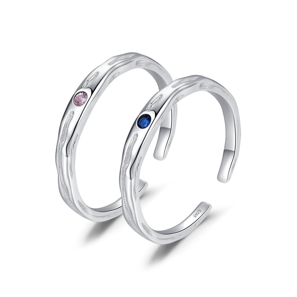 925 Sterling Silver Foil-Texture Ring