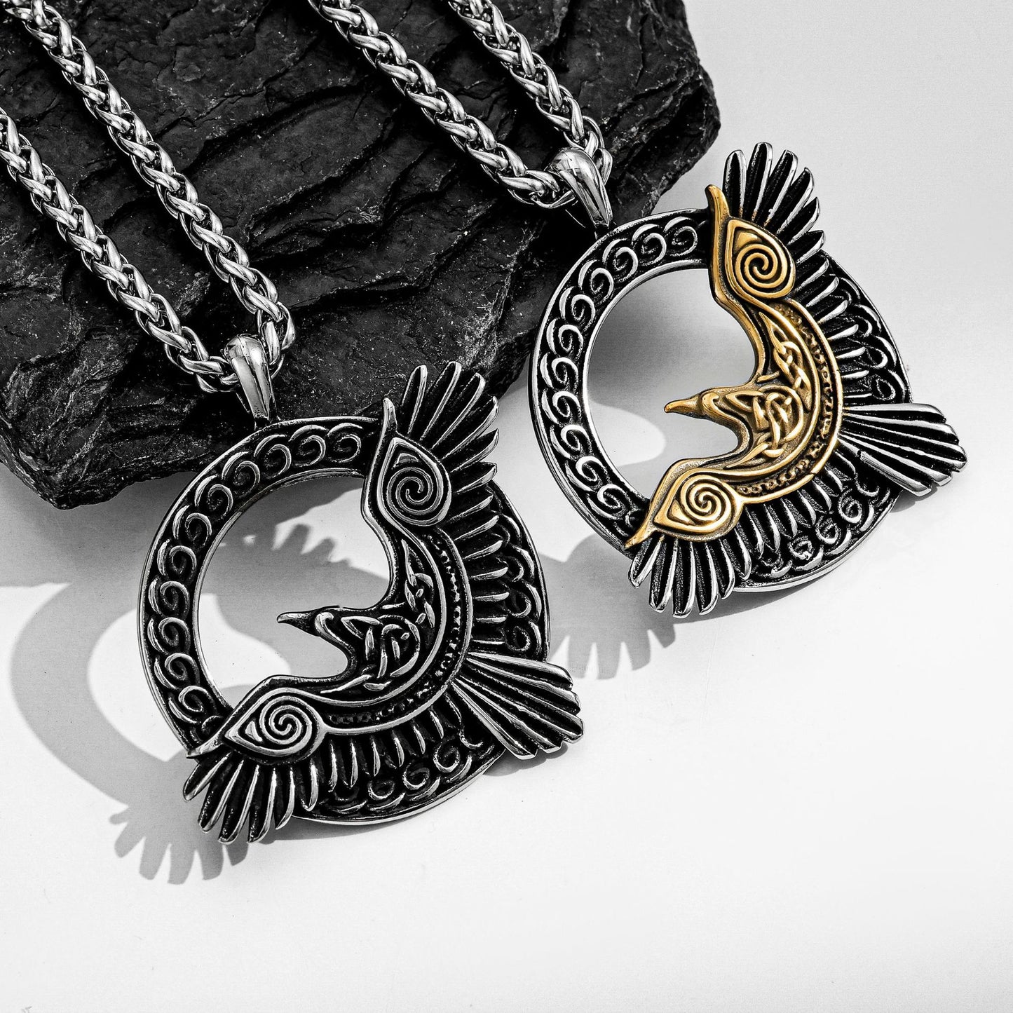 Planderful Nordic Viking Eagle Pendant Necklace For Men Stainless Steel Bold Durable Daily Wear