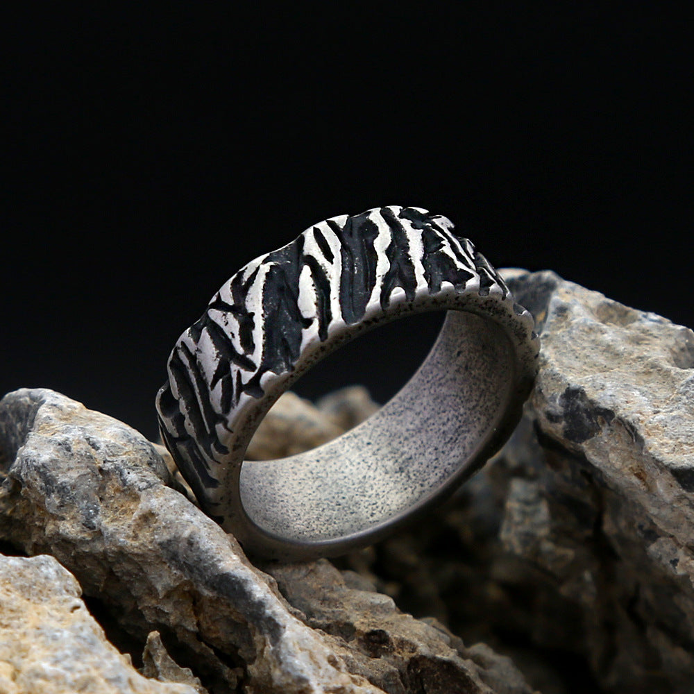 Vintage Viking Stainless Steel Men's Ring