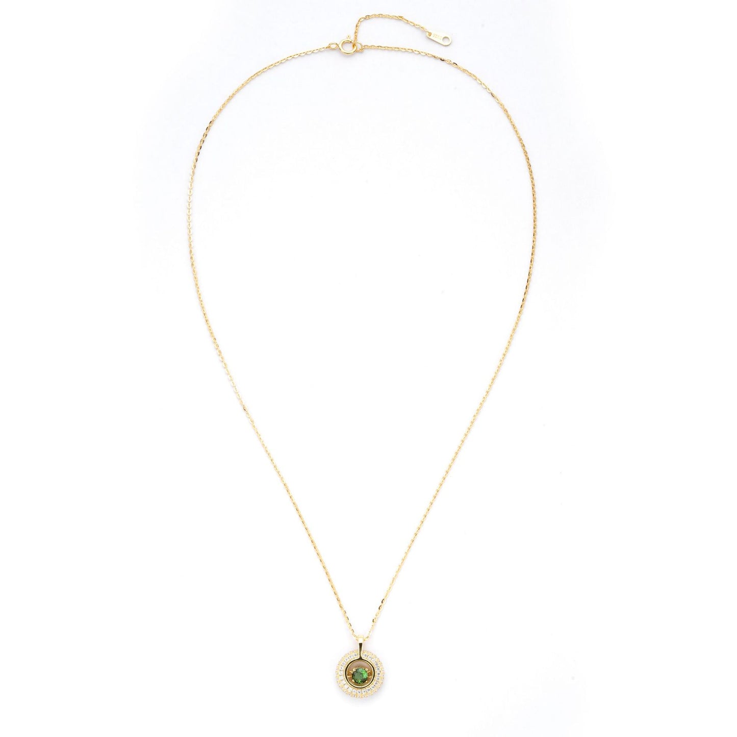 S925 Silver Zircon Pendant Hollow Necklace Clavicle Chain