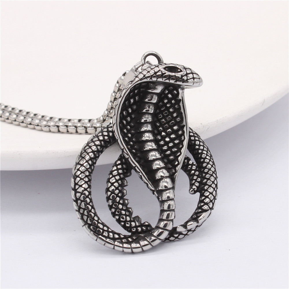 Cobra Pendant Premium Titanium Steel Unisex Jewelry For Men And Women Protection Statement Planderful Everyday Genie