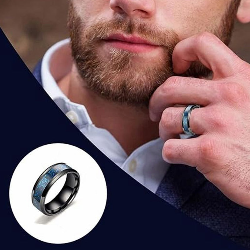 Decompression Ring Set Titanium Steel Twelve Piece Unisex Planderful Everyday Genie For Stress Relief And Protection