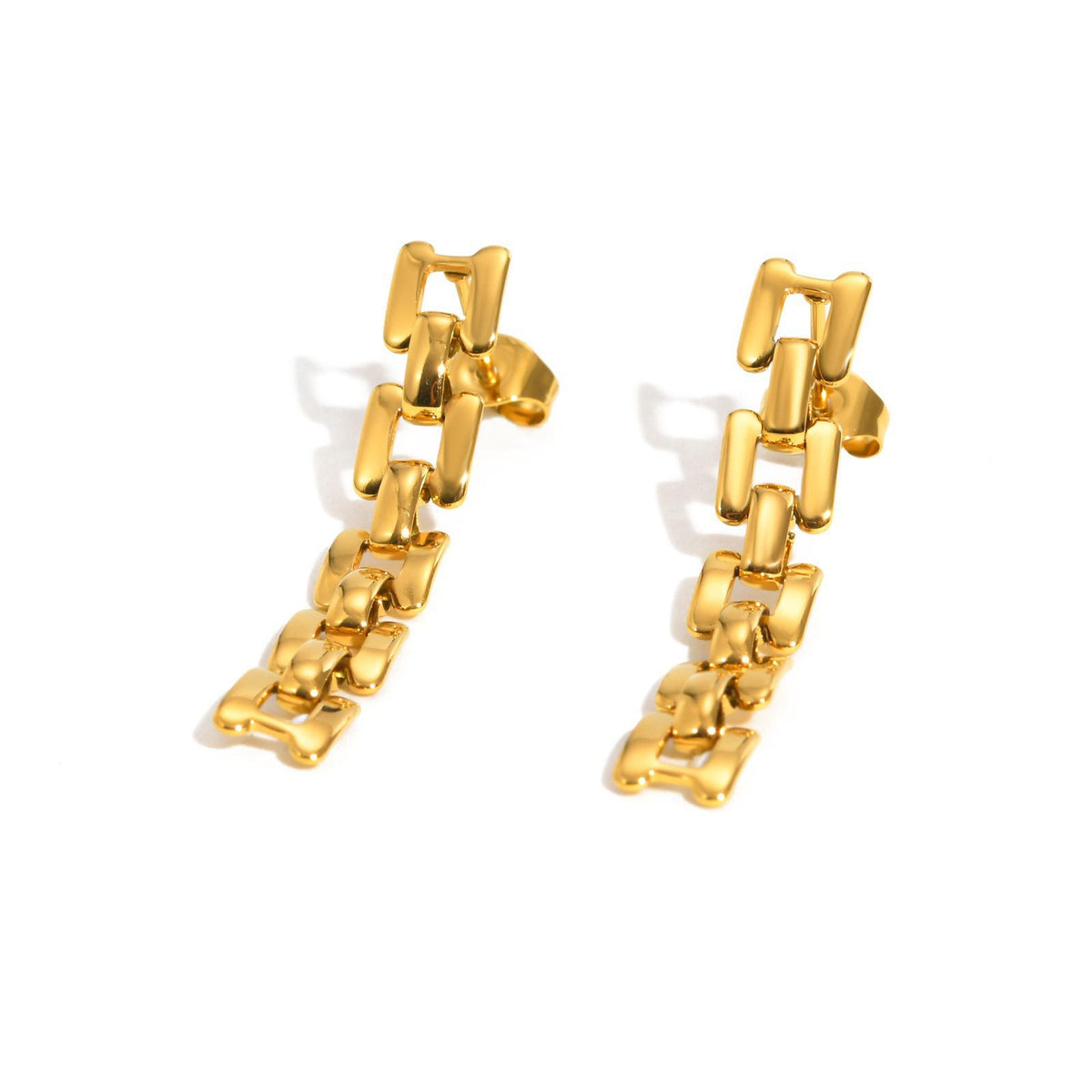 Modern Gold-Tone Statement Earrings