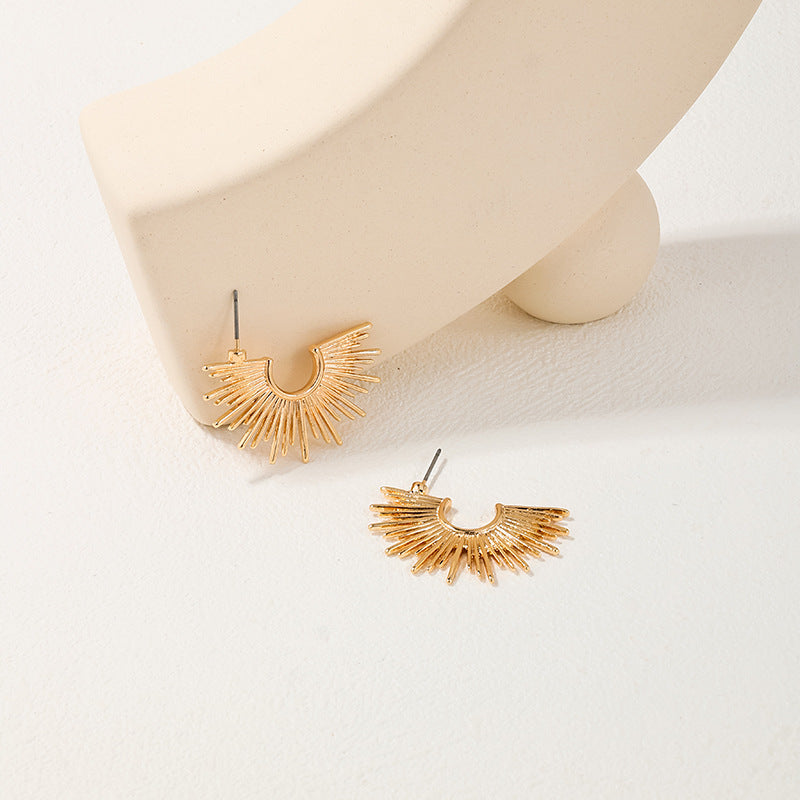 Sunlit Metal Earrings - Vienna Verve Collection